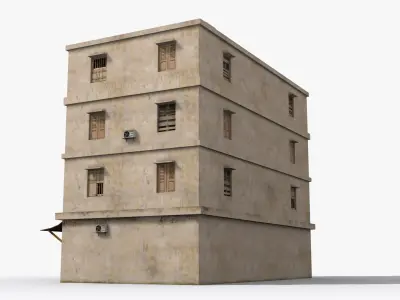 Arab Middle East Building x25 Low-poly 3D model