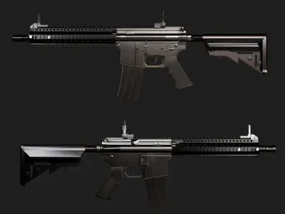 DDMK-18 realistic model rifle Low-poly 3D model