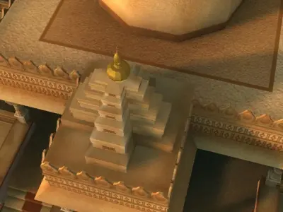 JAIN MANDIR TEMPLE with huge gate 3D model