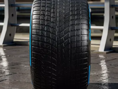 Pirelli Formula 1 2026 Rear FULL WET 375 35 R18 3D model