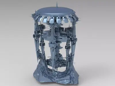 Jelly Fish Sci fi array 6 Low-poly 3D model