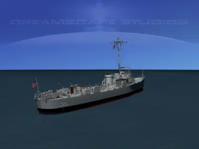 USS PC-1045 Submarine Chaser 3D model