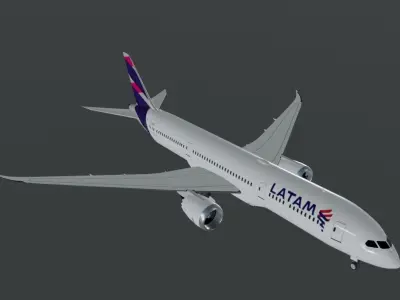 Latam Boeing 787-9 dreamliner 3d model Low-poly 3D model