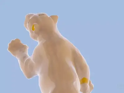 glass leopard 3D model