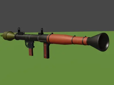 RPG-7 Low Poly 3D Model Free low-poly 3D model