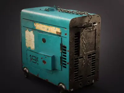 3D diesel machine 3D model