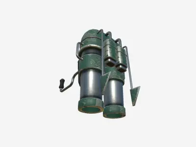 Jetpack C10 Dark Green - SciFi Character Design Low-poly 3D model