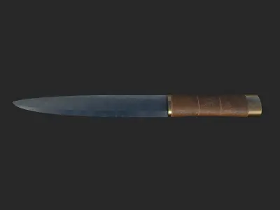 Medieval knife Low-poly 3D model get