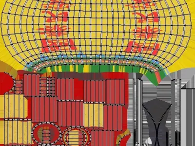 Chinese Lantern - Game Ready - PBR Low-poly 3D model