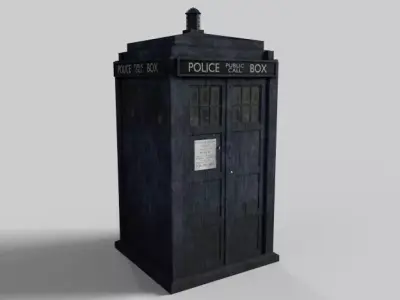 Dr Who Tenth Doctor TARDIS Free low-poly 3D model