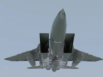Military Fighter Plane Low-poly 3D model