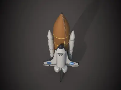SCIENCE SPACE SHUTTLE Low-poly 3D model