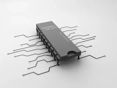 Electronic components 3D model