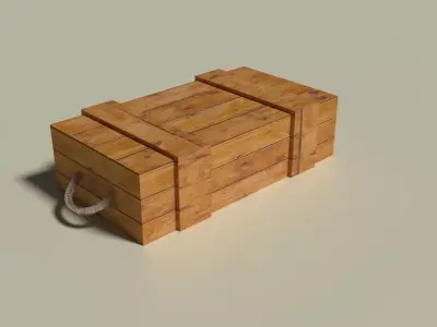 Wooden LOOTBOX Free low-poly 3D model