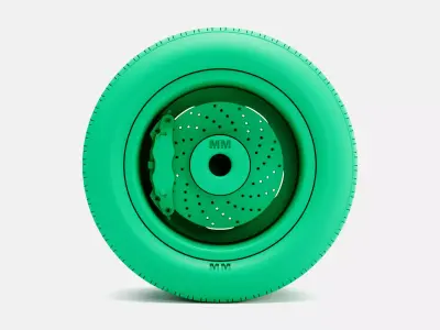 15x10 Fuchs Wheel Dunlop CR82 430-1160 Tire 3D print model