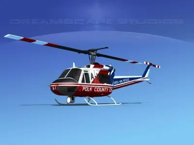 Bell 204 Polk County EMS 3D model