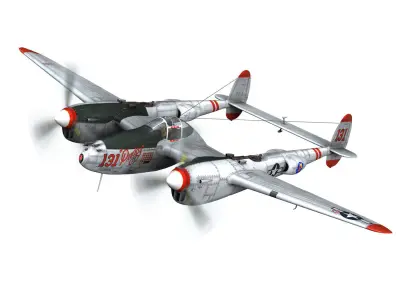 Lockheed P-38 Lightning - Pudgy IV 3D model