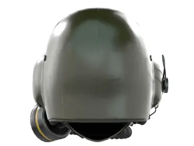 Pilot Helmet Low-poly 3D model