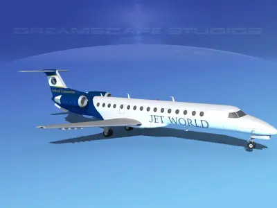 Embraer ERJ-140 Jet World Connection 3D model