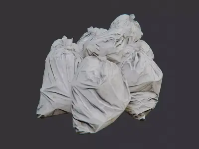 Hazmat Bag Military Prop for Film and VFX Low-poly 3D model