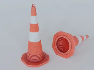 Traffic Cone 3D Model Free 3D model