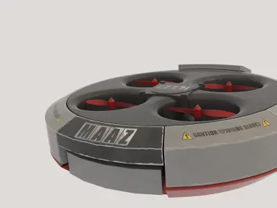 QUADCOPTER drone with four propellers 3D model