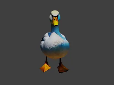 Duck Animal Low-poly 3D model