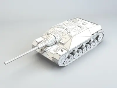 Low Poly Jagdpanzer IV L70 tank destroyer Low-poly 3D model