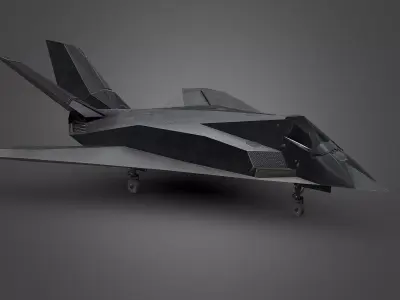 F117 Aircraft VR Low-poly 3D model
