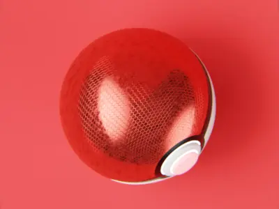 High-Quality Sci-Fi Pokeball Free 3D model