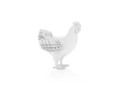Chicken figurine 3D model