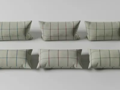 24 Pillows pack Free 3D model