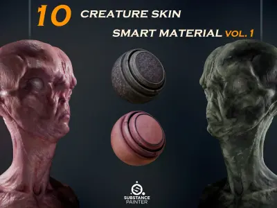 10 Creature skin smart material  VOL01 3D model