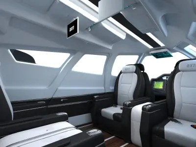 Private Airplane Seat 3D model