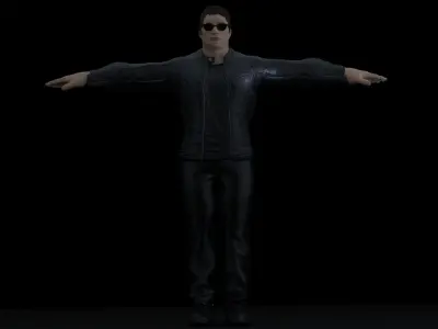  Terminator T-800 Rigged And Animated 3D model