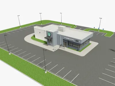 Starbucks Coffee Store 3D model