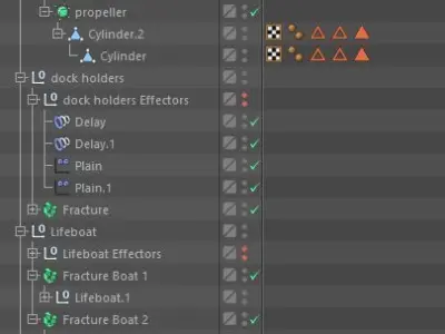 Cargo ship 3d model Low-poly 3D model