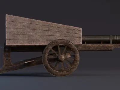 Da Vinci Inventions - Spingarde  Low-poly 3D model