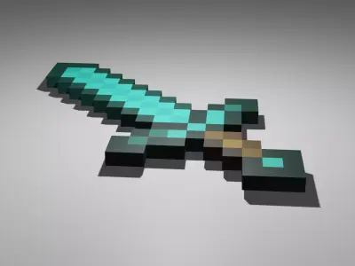 Minecraft sword Free low-poly 3D model