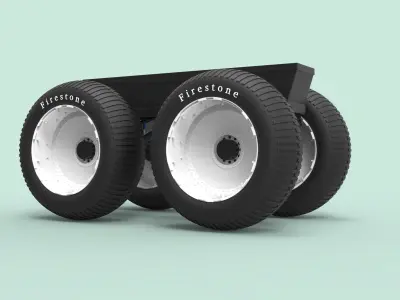 Chassis for monster truck 3D model