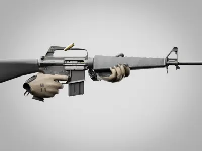 M16A1 NAM Low-poly 3D model