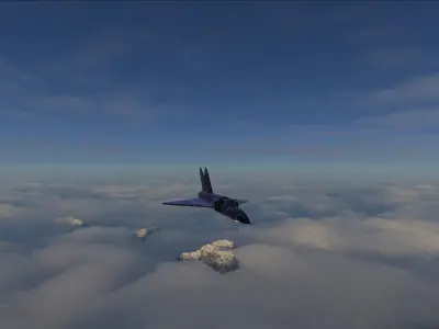 Mirage 2000 Scifi Low-poly 3D model