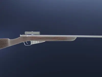 WW2 Sniper Rifle Mosin Nagant Style Low-poly 3D model