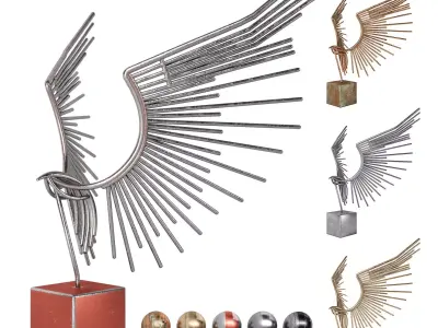 Decorative Bird Sculpture 3D model