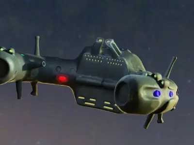 Aircraft Commercial Spaceship Mother Game ready 3D model