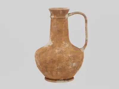 Clay Pot Low-poly 3D model