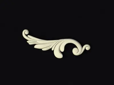 Corner decor ornament for furniture Free 3D model