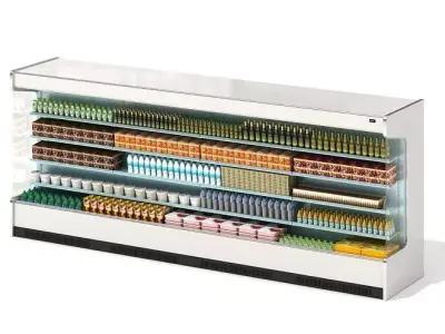 White Grocary Shelf 3D model