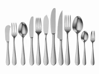 Generic Cutlery 12 Pieces COLLECTION 3D model