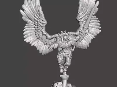 6MM SCALE ARCHANGEL LORD MINIATURE MODEL SCIFI OR FANTASY GAMES 3D print model
